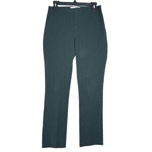 MM LaFleur The Hockley 2.0 Pant SIZE 6 GREEN Easy Stretch Cotton High Waisted